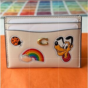 🪪 COACH X DISNEY ESSENTIAL CARD CASE WITH STICKER PRINT 🪪 NWT 🪪